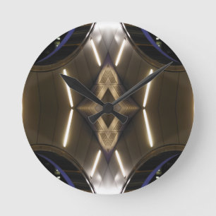 Reloj Redondo Mediano Elegancia urbana inusual futurista de las señales