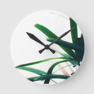 Reloj Redondo Mediano Elegancia verde minimalista