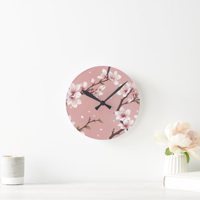 Reloj Redondo Mediano Elegant blossoms Clock (Hogar)