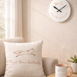 Reloj Redondo Mediano Elegant Running Fox "Trust Your Instincts" Minimal