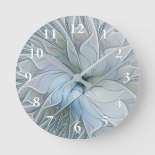 Reloj Redondo Mediano Elegante belleza arte abstracto fractal flor moder