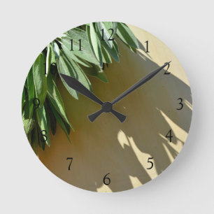 Reloj Redondo Mediano Elegante boho Jardín de hierbas aromáticas frescas