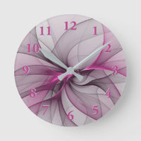 Elegante Caos Moderno Arte Abstracto Fractal Rosa