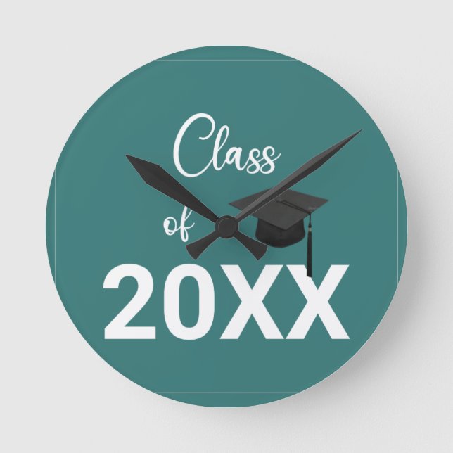 Reloj Redondo Mediano Elegante, contemporáneo, refinado y personalizable (Anverso)