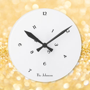 Reloj Redondo Mediano Elegante Diversión Jumble Números De La Habitación