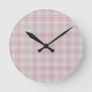 Reloj Redondo Mediano Elegante diversión, rosa clásico 'n verde plancha
