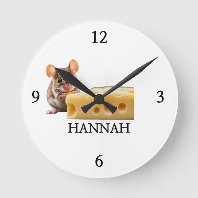 Reloj Redondo Mediano Elegante "HANNAH" personalizado (Anverso)