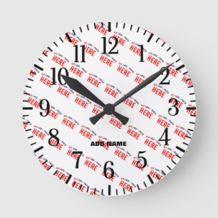 RELOJ REDONDO MEDIANO ELEGANTE MODERNO PERSONALIZABLE BLANCO VERIFICADO