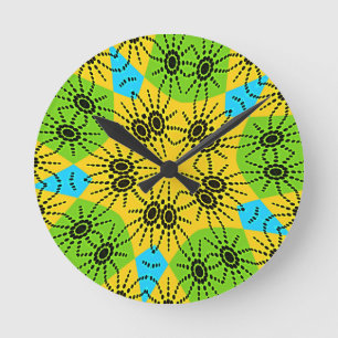 Reloj Redondo Mediano Elegante Motivo Tradicional de Araña Inspirado en