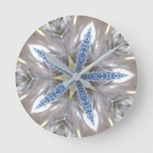 Reloj Redondo Mediano Elegantes Navidades festivos estrella brillante az