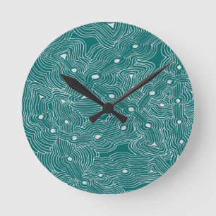 Reloj Redondo Mediano Elegir cualquier color Resumen de arte inspirado