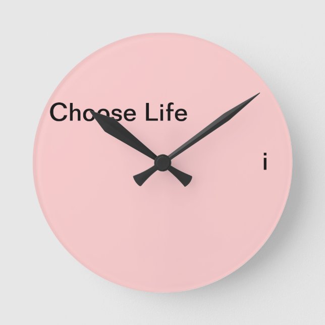 Reloj Redondo Mediano Elegir la vida (Anverso)