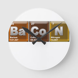 Reloj Redondo Mediano Elements spelling "BACON"