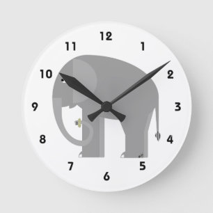 Reloj Redondo Mediano Elephant Wall Clock
