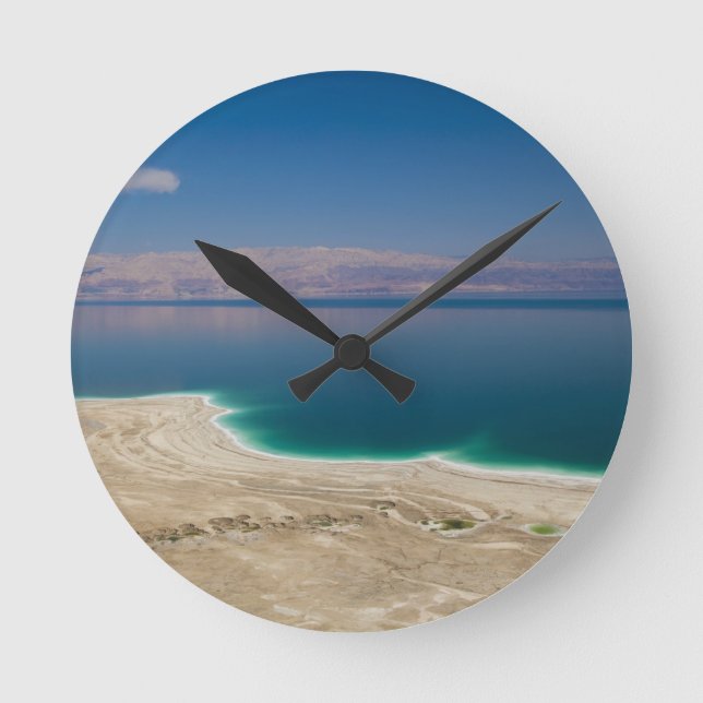 Reloj Redondo Mediano Elevated view of the Dead Sea (Anverso)