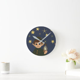 Reloj Redondo Mediano Elf Watcher Starry Night Acrylic Wall Clock