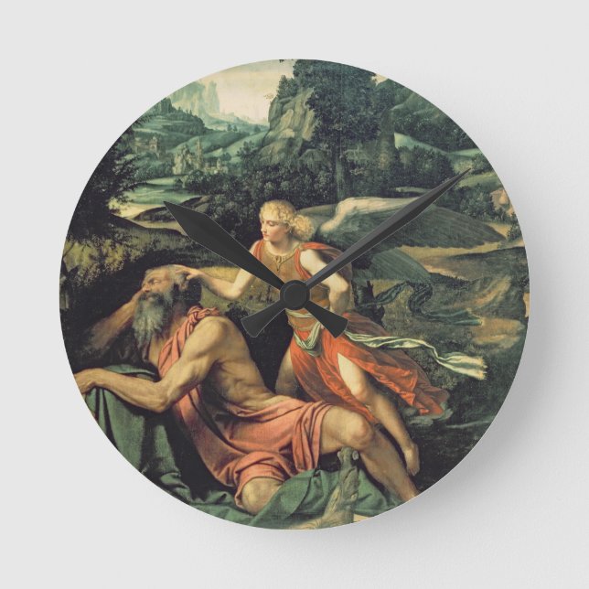 Reloj Redondo Mediano Elías visitó por un ángel, c.1534 (Anverso)