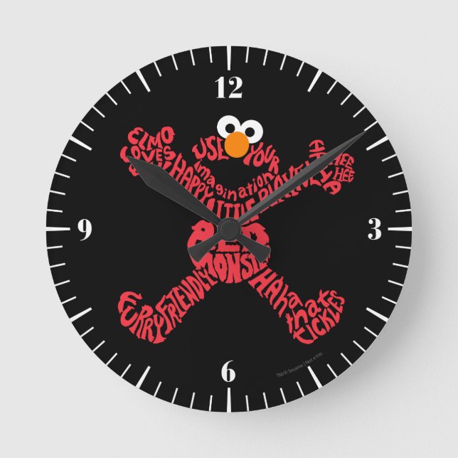 Reloj Redondo Mediano Elmo Pattern Fill (Anverso)