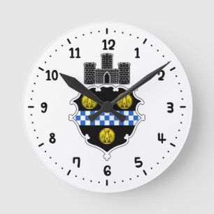 Reloj Redondo Mediano Emblema de Pittsburgh, Pennsylvania Square Wall Cl