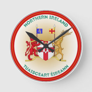 Reloj Redondo Mediano Emblema del Patrimonio de Irlanda del Norte