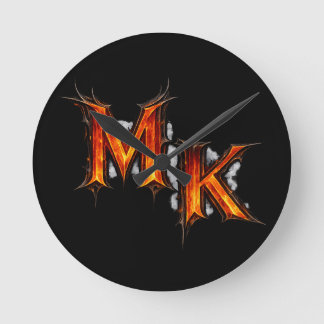 Reloj Redondo Mediano Emblema gótico infernal MK