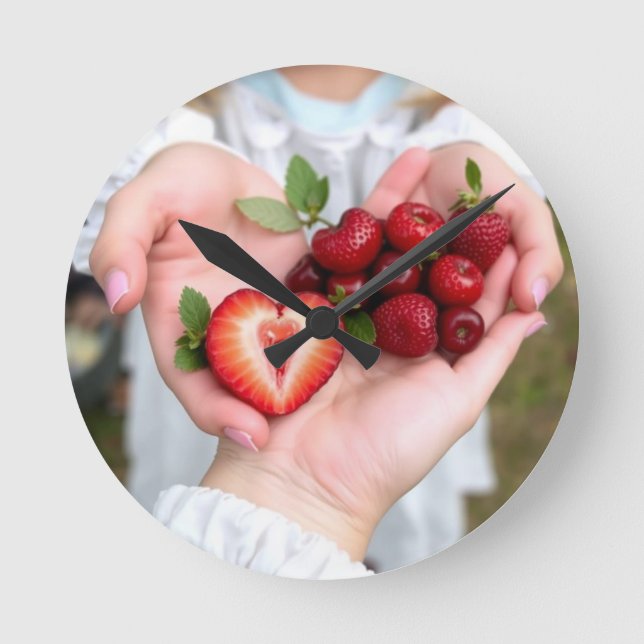 Reloj Redondo Mediano Emely – Die Erdbeerprinzessin (Anverso)