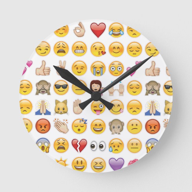 Reloj Redondo Mediano emoji (Anverso)