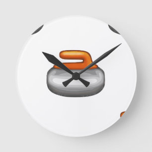Reloj Redondo Mediano Emoji Curling Stone