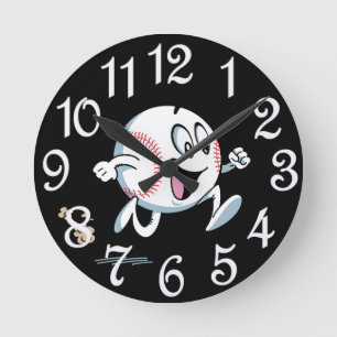 Reloj Redondo Mediano Emoji de béisbol