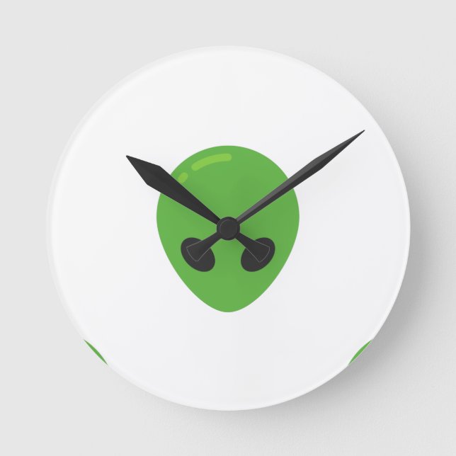 Reloj Redondo Mediano emoji de extranjeros (Anverso)