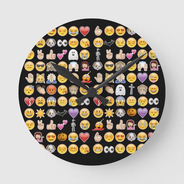 Reloj Redondo Mediano emoji de halloween (Anverso)