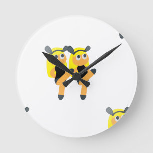 Reloj Redondo Mediano emoji gemela