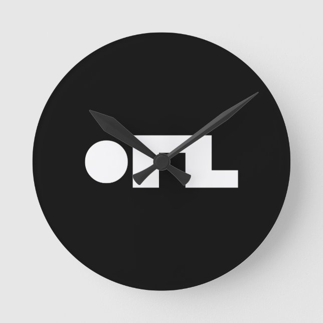 Reloj Redondo Mediano EMOJI ORZ Emoticon Kaomoji (Anverso)