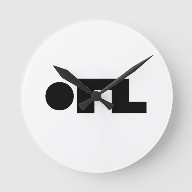 Reloj Redondo Mediano EMOJI ORZ Emoticon Kaomoji (Anverso)