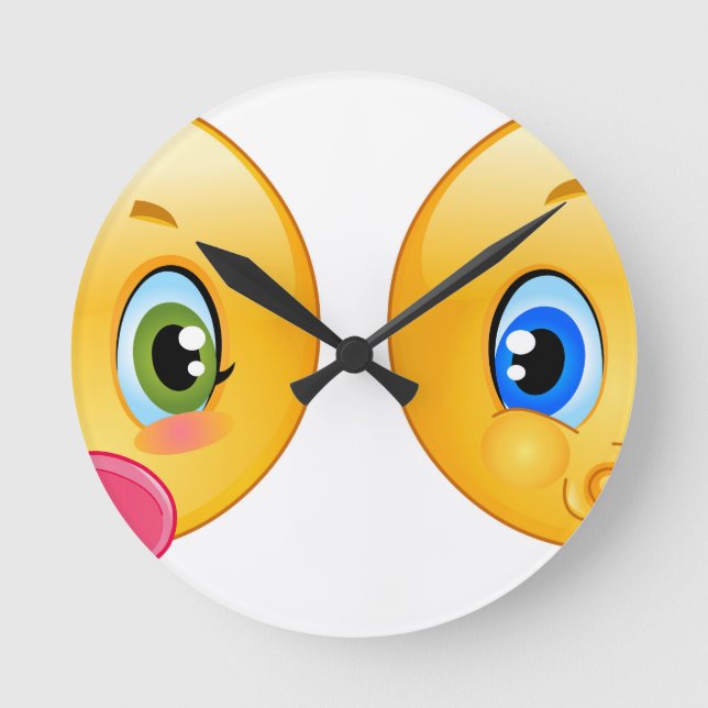 Reloj Redondo Mediano emojis de bebé (Anverso)