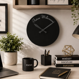 Reloj Redondo Mediano Emprendedor Inspirador Millonario Futuro