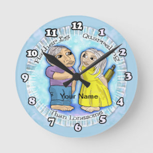 Reloj Redondo Mediano En cuarentena o solitario