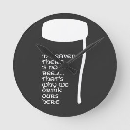 Reloj Redondo Mediano En el cielo no hay cerveza