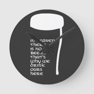 Reloj Redondo Mediano En el cielo no hay cerveza