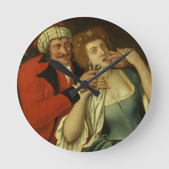 Reloj Redondo Mediano En el dentista (aceite en lona) (Anverso)