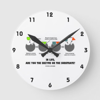 Reloj Redondo Mediano ¿En La Vida Eres La Enzima O El Sustrato? Humor