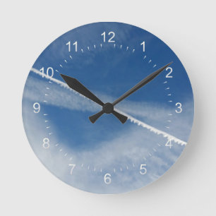 Reloj Redondo Mediano encaje blanco en el cielo