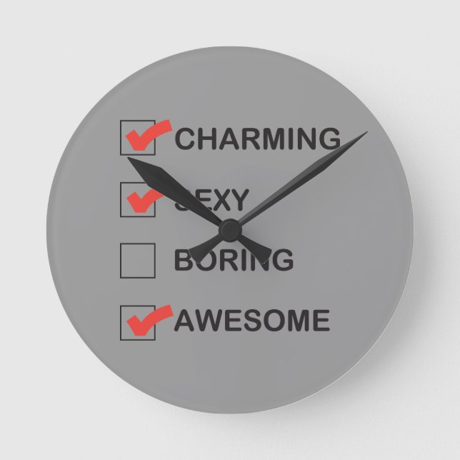 Reloj Redondo Mediano Encantador (Anverso)