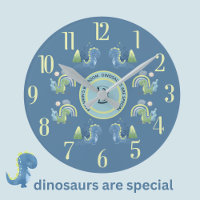 Encantador Dinosaurio Mágico Azul Personalizado