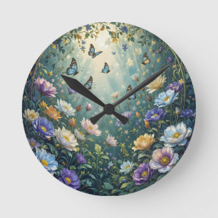 Reloj Redondo Mediano Encantador jardín secreto para soñar