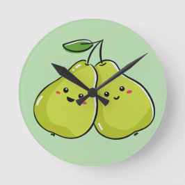 Reloj Redondo Mediano Encantadora Nursera De Pear
