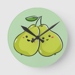 Reloj Redondo Mediano Encantadora Nursera De Pear