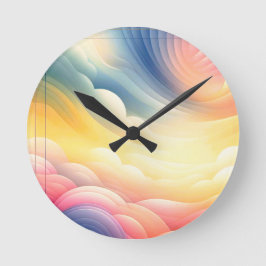Reloj Redondo Mediano Encontrar la paz en las oníricas nubes