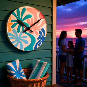 Reloj Redondo Mediano Encuéntrame bajo el tema del verano de la Palma
