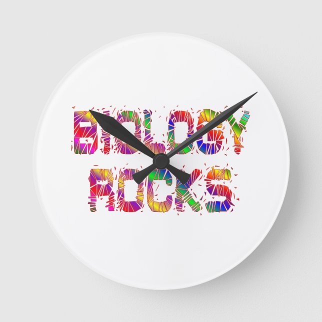 Reloj Redondo Mediano Energetic Biology Rocks (Anverso)